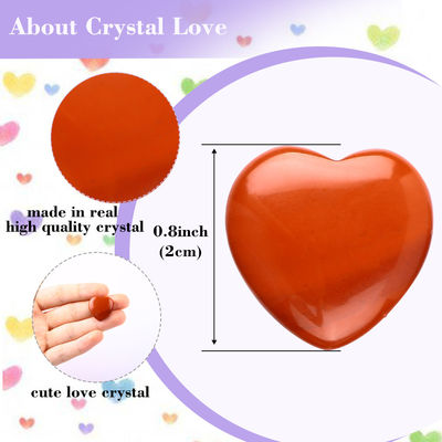 0.8 pouces de jaspe rouge naturel pierre précieuse en forme de cœur pierre de guérison cristal