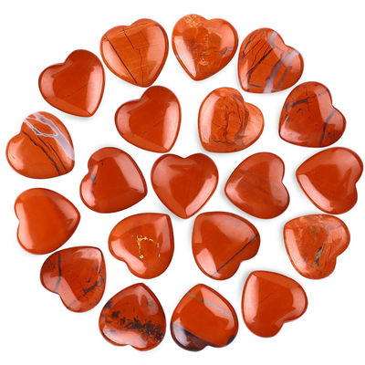 0.8 pouces de jaspe rouge naturel pierre précieuse en forme de cœur pierre de guérison cristal