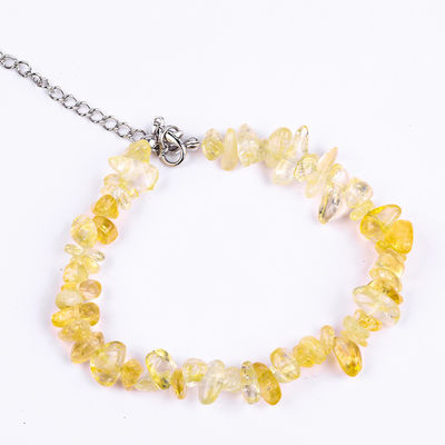 Pierre précieuse naturelle réglable Chips irréguliers Bracelet de pierre de gravier Énergie de guérison bijoux