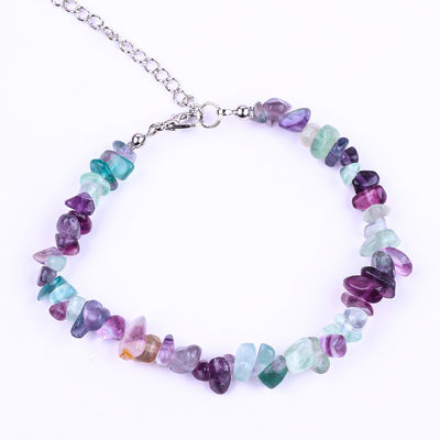 Pierre précieuse naturelle réglable Chips irréguliers Bracelet de pierre de gravier Énergie de guérison bijoux
