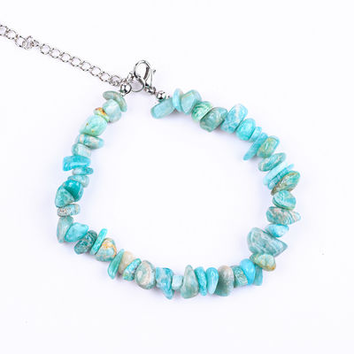Pierre précieuse naturelle réglable Chips irréguliers Bracelet de pierre de gravier Énergie de guérison bijoux
