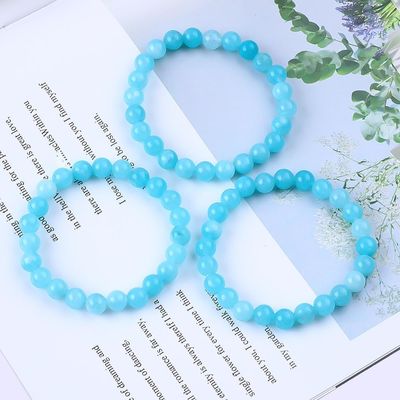 Brassières de pierre précieuse de guérison Aquamarin Brassière de guérison de fête bijoux OEM