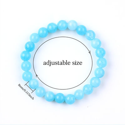 Brassières de pierre précieuse de guérison Aquamarin Brassière de guérison de fête bijoux OEM