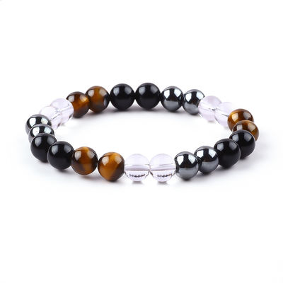 Bracelet de protection en perles de cristal naturel élastique fait à la main