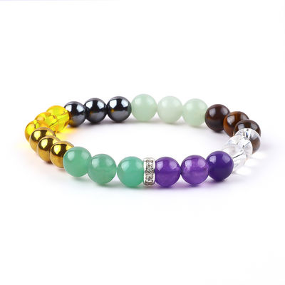 Des pierres précieuses en cristal élastique, en argent, en bijoux, en bracelet.