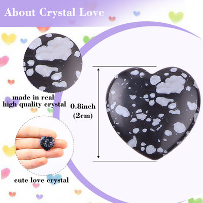 Des grains de neige bénéfiques Obsidian pierres en forme de cœur Cristaux