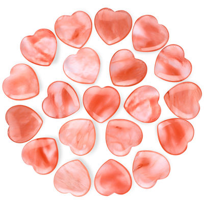 20 mm de pastèque de roche polie quartz en forme de cœur rose cristal de quartz