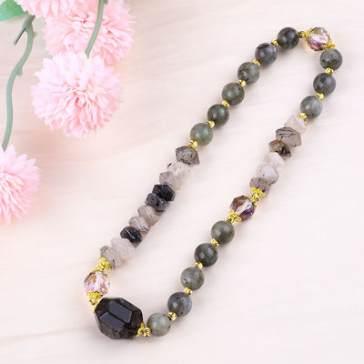 Labradorite faite à la main, multiforme et ronde, double couche, bracelet à perles pour cadeaux.