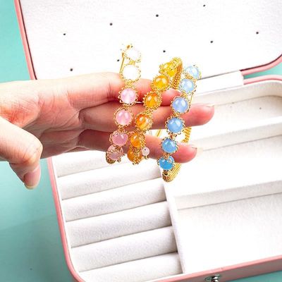 Fil enveloppé guérisseur perle ronde pierre précieuse bracelet bracelet bijoux