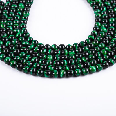 8 mm d'œil de tigre vert pierre précieuse de guérison des perles de pierre de cristal pour la fabrication de bijoux