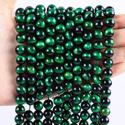 8 mm d'œil de tigre vert pierre précieuse de guérison des perles de pierre de cristal pour la fabrication de bijoux