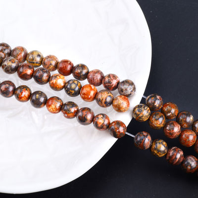 8 mm de peau de léopard naturel Perles de pierre précieuse de guérison Perles de pierre de cristal pour la fabrication de bijoux