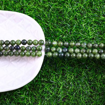 Perle ronde de jade du sud pierre précieuse de cristal naturel taille de perle différente fils de perle en vrac pour la fabrication de bijoux bricolage