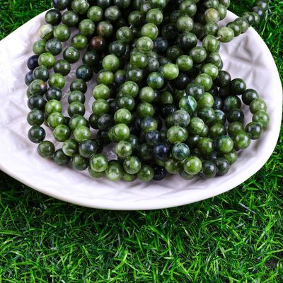 Perle ronde de jade du sud pierre précieuse de cristal naturel taille de perle différente fils de perle en vrac pour la fabrication de bijoux bricolage