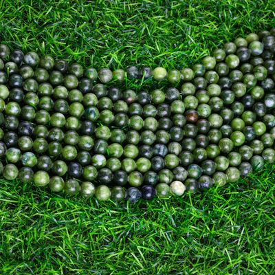 Perle ronde de jade du sud pierre précieuse de cristal naturel taille de perle différente fils de perle en vrac pour la fabrication de bijoux bricolage