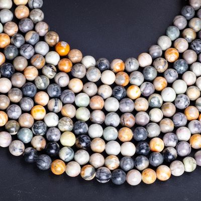 Perles de pierre précieuse naturelles de Picasso de 8 mm Perles de pierre de cristal pour la fabrication de bijoux