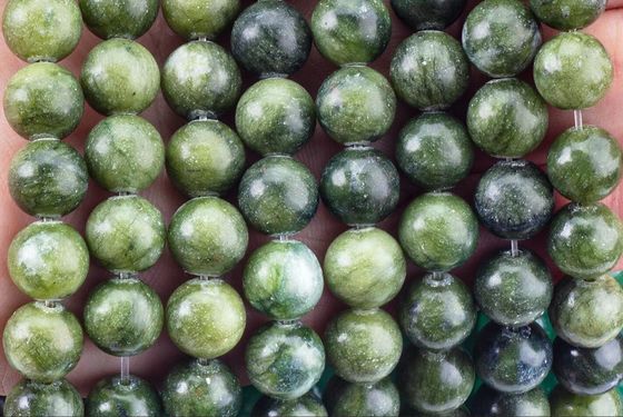 Perle ronde de jade du sud pierre précieuse de cristal naturel taille de perle différente fils de perle en vrac pour la fabrication de bijoux bricolage