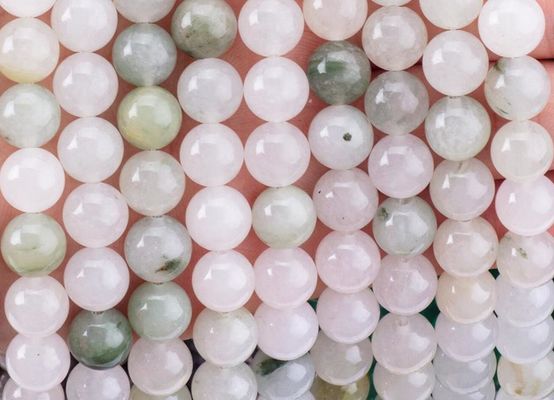 Tian Shan Jade vert Perle ronde pierre précieuse de cristal naturel Perle de taille différente Franges de perles lâches pour la fabrication de bijoux bricolage