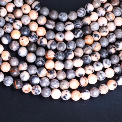 8 mm de pierre de zèbre rose naturelle perles de pierre précieuse de cristal pour la fabrication de bijoux