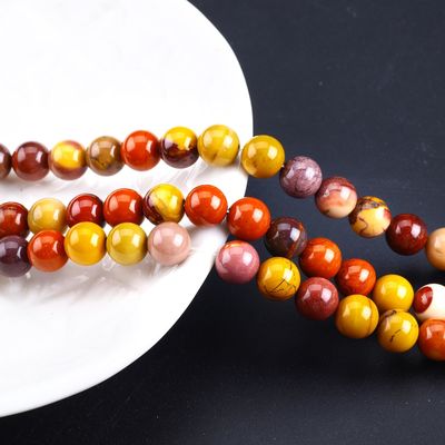 8 mm de jaune d'œuf naturel pierre précieuse perles de pierre de cristal pour la fabrication de bijoux