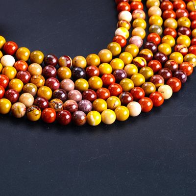 8 mm de jaune d'œuf naturel pierre précieuse perles de pierre de cristal pour la fabrication de bijoux