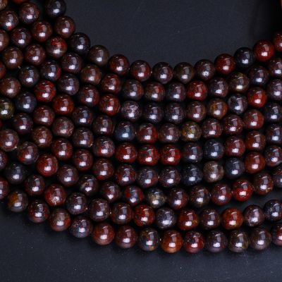 Perle ronde de jaspe de fleur rouge pierre précieuse de cristal naturel taille de perle différente fils de perle en vrac pour la fabrication de bijoux bricolage