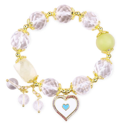 Bracelet à perles rondes élastique 14 mm pour la méditation