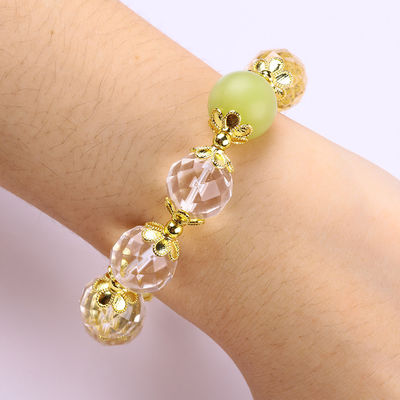 Bracelet à perles rondes élastique 14 mm pour la méditation