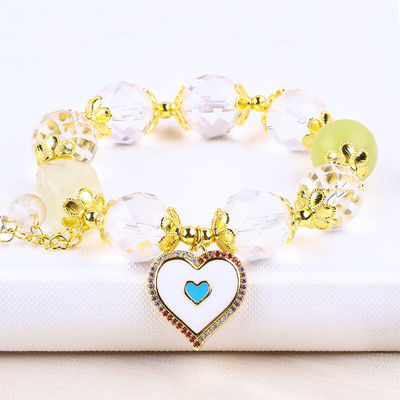 Bracelet à perles rondes élastique 14 mm pour la méditation