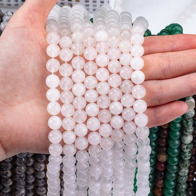 Perles de quartz rondes et claires Perles de cristal pour la fabrication de bijoux
