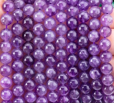 Pierre violette semi-précieuse ronde 6 mm Améthyste Perles de pierre précieuse
