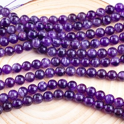Améthyste sombre Perles de pierre semi-précieuse Pierres précieuses en vrac Pour la fabrication de bijoux
