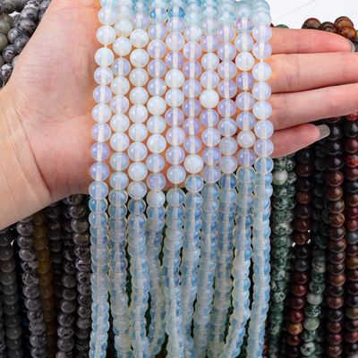 6 mm/8 mm/10 mm/12 mm Perles de pierre souples pour la fabrication de bijoux