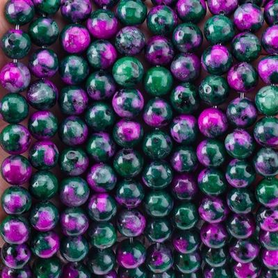 Perles de pierre précieuse de 8 mm de l'épidote Perles de rubis foncé de zoisite Perles de pierre précieuse de guérison Perles de pierre de cristal Perles pour la fabrication de bijoux