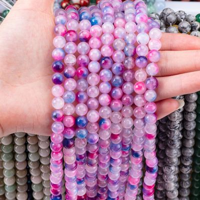 Agate d'orchidée à perles lâches, une pierre semi-précieuse pour la fabrication de bijoux