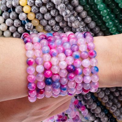Agate d'orchidée à perles lâches, une pierre semi-précieuse pour la fabrication de bijoux
