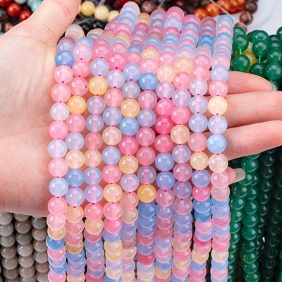 4/6/8/10/12 mm Perles de pierre précieuse de morganite rose naturelle