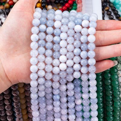 Pierre semi-précieuse Lumière Aquamarin Franges de perles lâches Cristal naturel Pierre précieuse pour la fabrication de bijoux bricolage