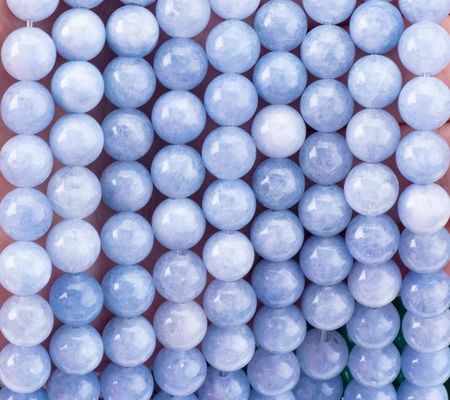 Énergie de guérison Perles de pierre précieuse d'aquamarin naturel pour la fabrication de bijoux