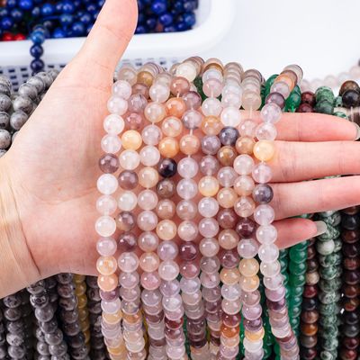 Pierre Violete Franges de perles lâches Perles semi-précieuses de 4 mm Pour bijoux de fête