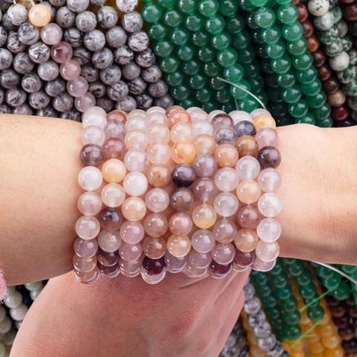 Pierre Violete Franges de perles lâches Perles semi-précieuses de 4 mm Pour bijoux de fête