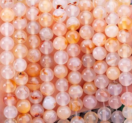 Le motif de la fleur d'agate Perles semi-précieuses blanches 4/6/8/10/12 mm