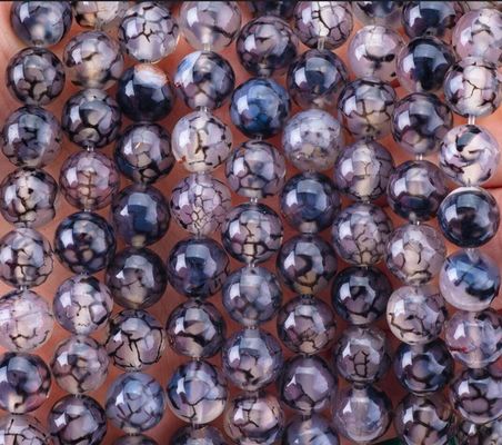Les veines du dragon noir Agate Franges de perles en vrac pierre semi-précieuse pour la fabrication de bijoux