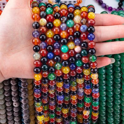 Énergie naturelle de guérison Perles d'agate de fleur pour la fabrication de bijoux