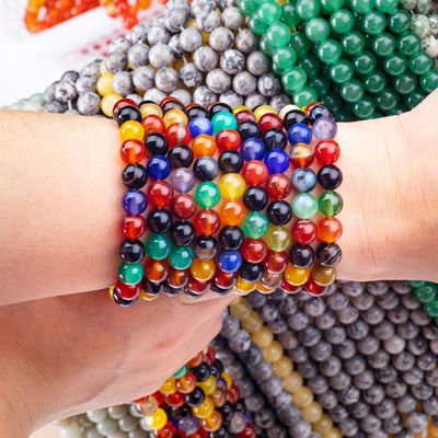 Énergie naturelle de guérison Perles d'agate de fleur pour la fabrication de bijoux
