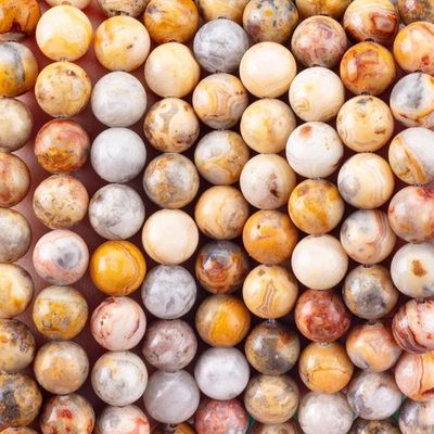 8 mm de lacet fou Agate Perles de pierre précieuse de guérison Perles de pierre de cristal pour la fabrication de bijoux