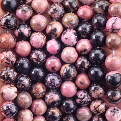 Perles de pierre précieuse à rayures noires de 8 mm pour la fabrication de bijoux
