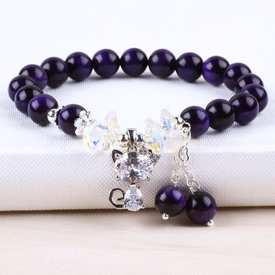 Des bracelets en pierre précieuse 8 mm en perles et en pierre précieuse