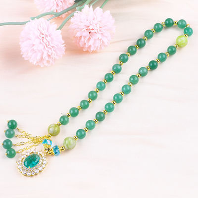 Bracelet à perles en pierre d'aventurine verte à double couche