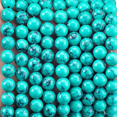 8 mm de perles en vrac en turquoise verte fils pour la fabrication de bijoux bracelet collier pendentif